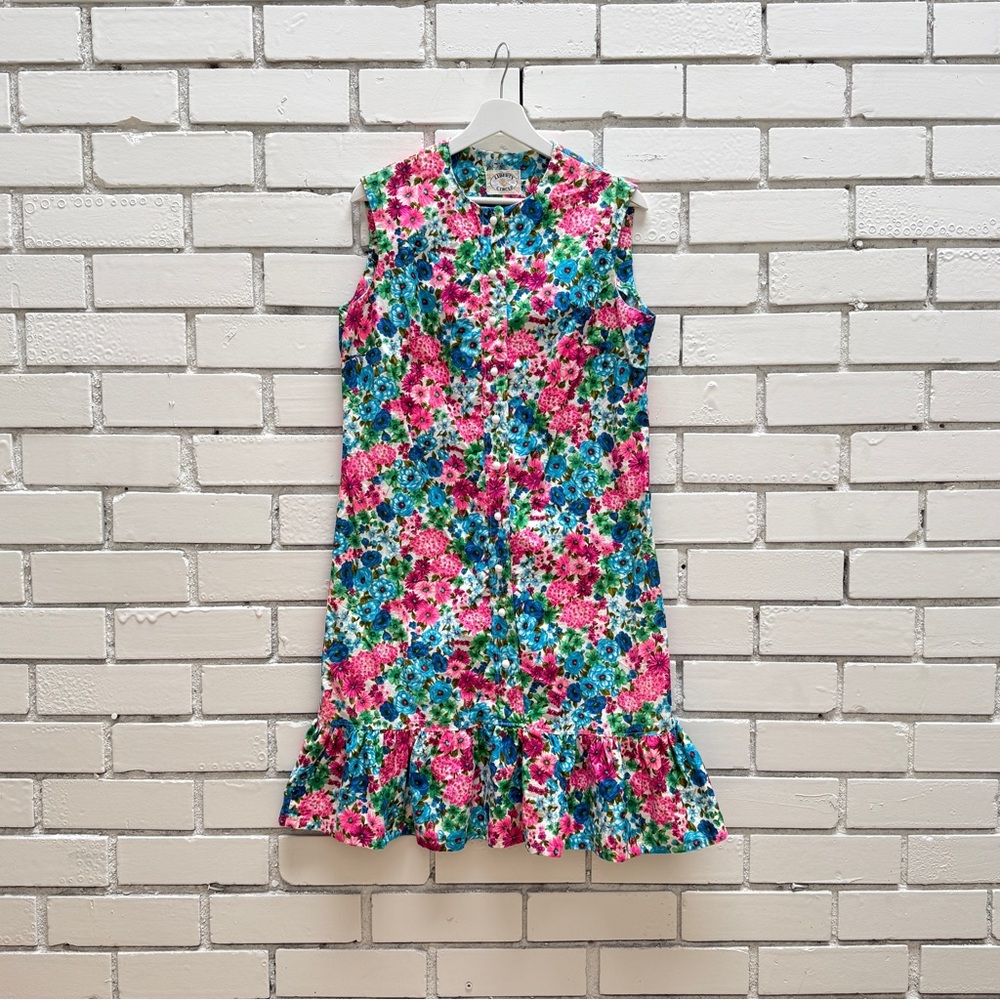 Vintage Liberty Multicolor Floral Sleeveless Mini Dress